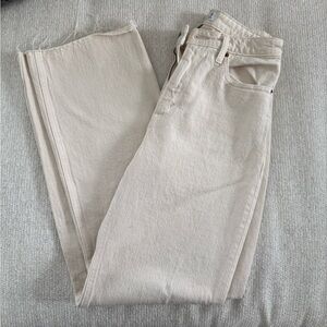 Abercrombie Beige Straight-Leg Jeans